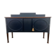 Vintage dark blue hand painted regency style buffet