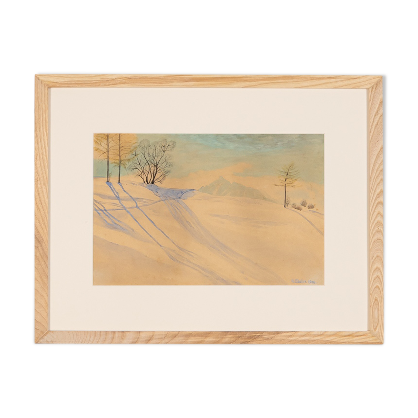 Winter scenery, Aquarelle on Paper, 51 x 40 cm