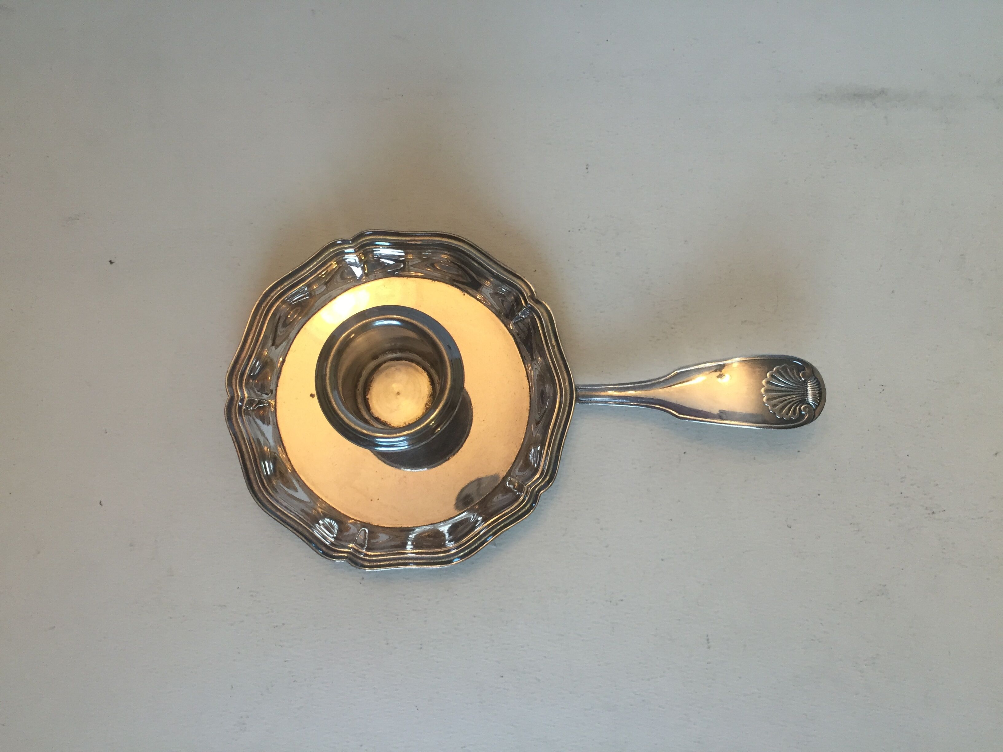 Silver metal candlestick