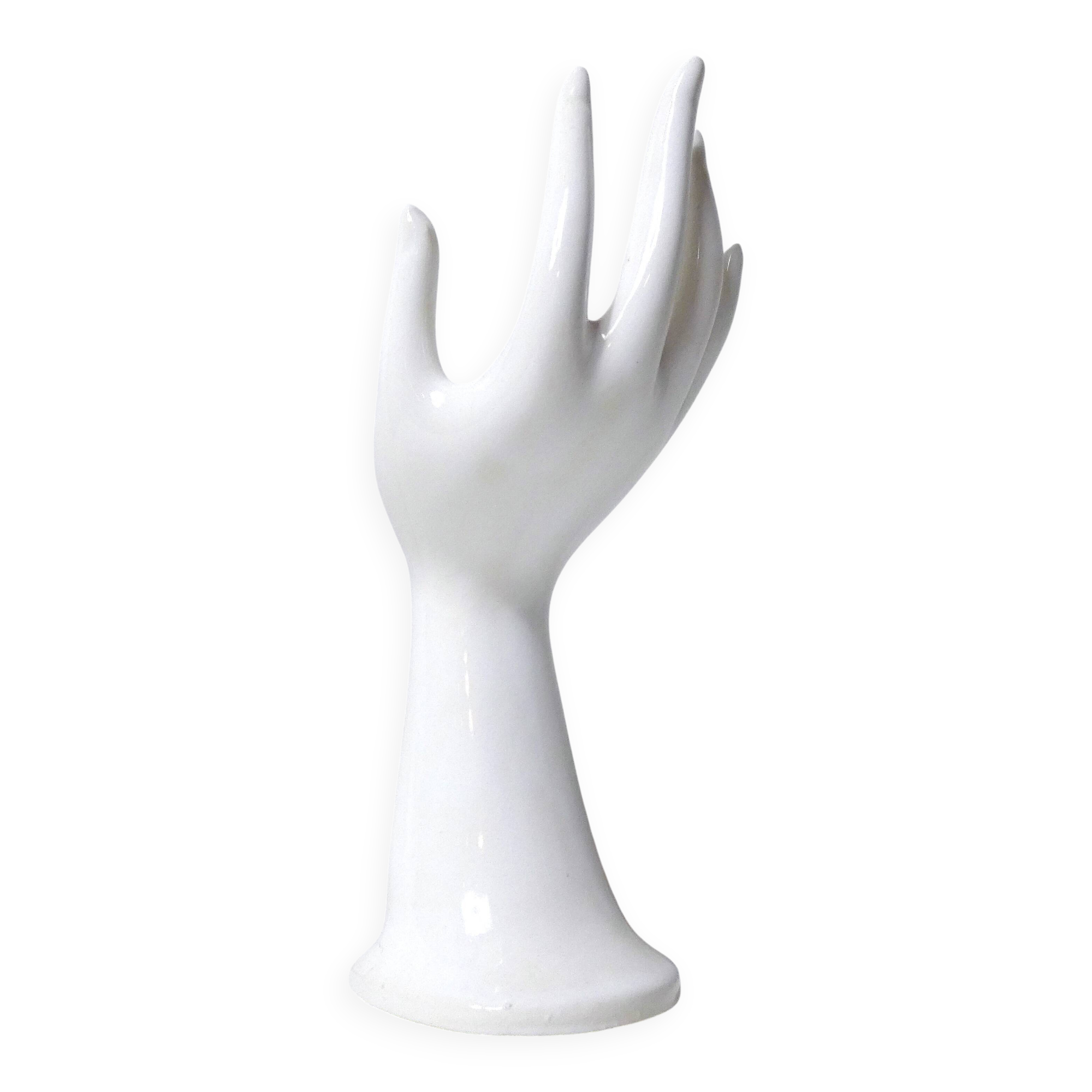white hand ceramic vase soliflore ring holder