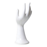 main blanche vase en céramique baguier soliflore