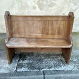 Banc d église en bois