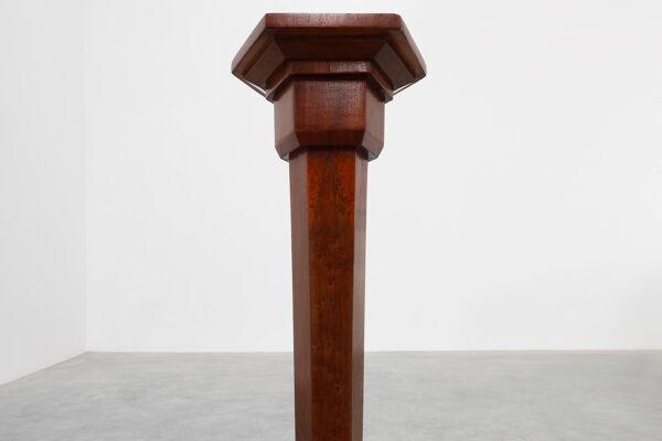 Console Art Déco en loupe de chêne et chêne français, 1925