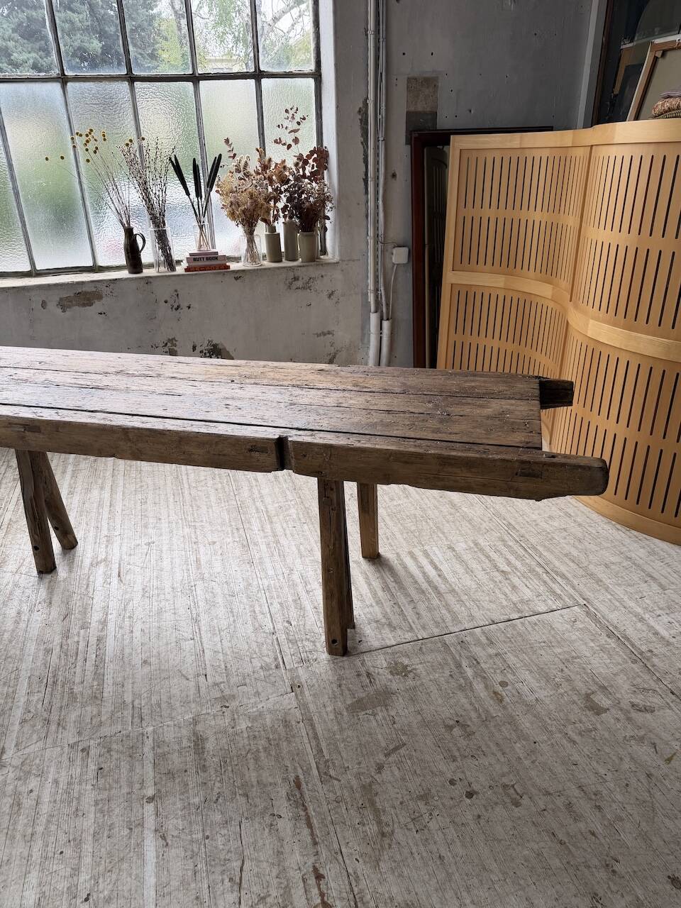 Brutalist popular art table XXL 3.5m/4m pine and oak