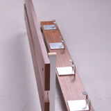 Vintage wall coat rack with chrome and 8 hooks
