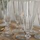 Ensemble de 6 flûtes « Caton » cristal fort – 19e siècle, Baccarat Saint Louis
