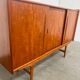 Enfilade danoise en teck  vintage 180 cm portes coulissantes
