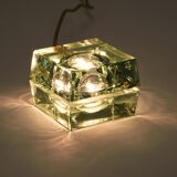 Small cubosfera glass lamp circa 1990