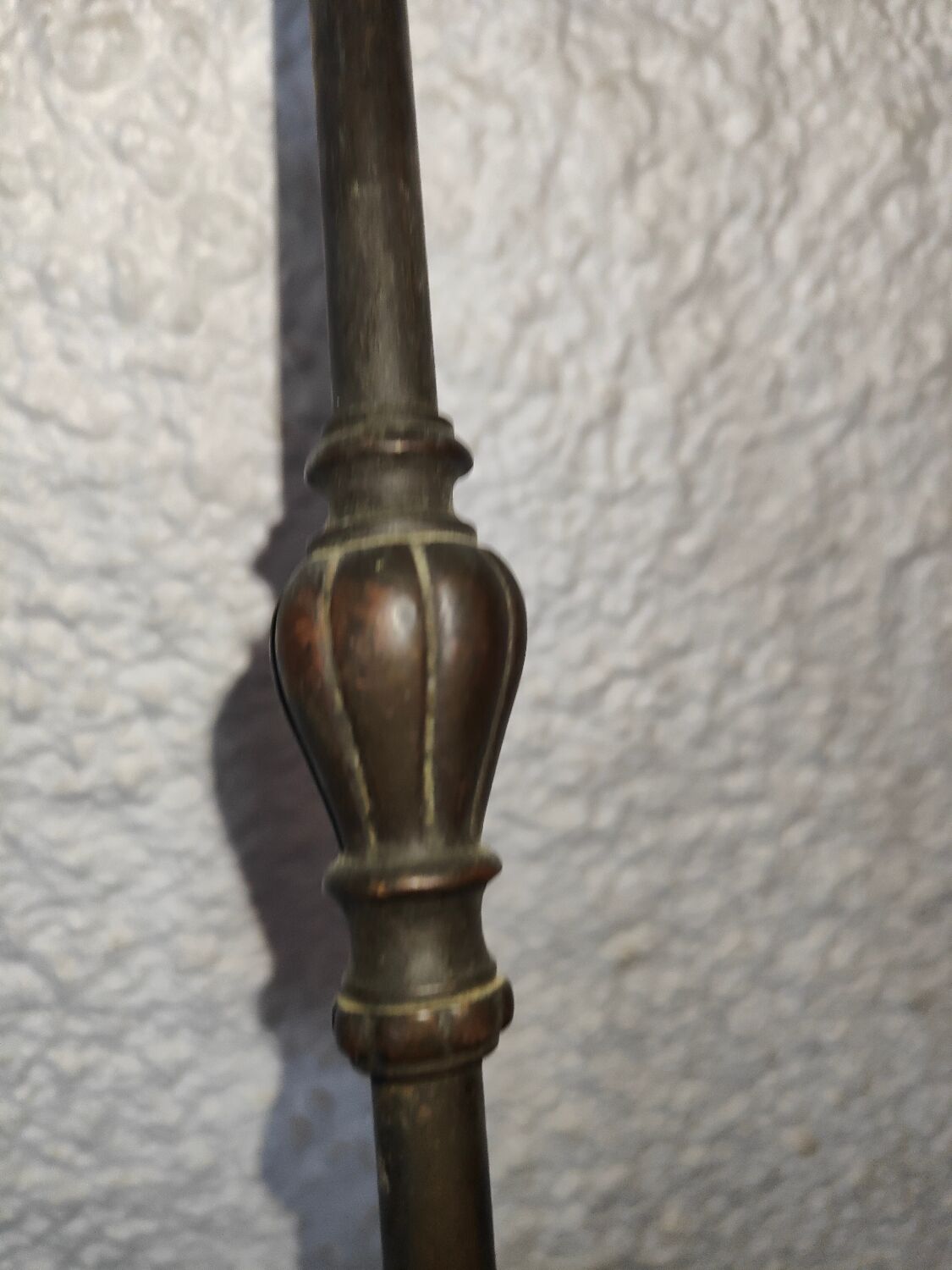 Cast iron carved fireplace shovel