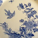 Gien greenware dish by Delft motif