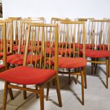 Mid-Century Walnut Dining Chairs, Set of 14, 1960s