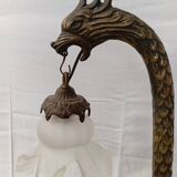 1930s bronze naga lamp