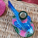 Candle holder vintage fish art from Mexico