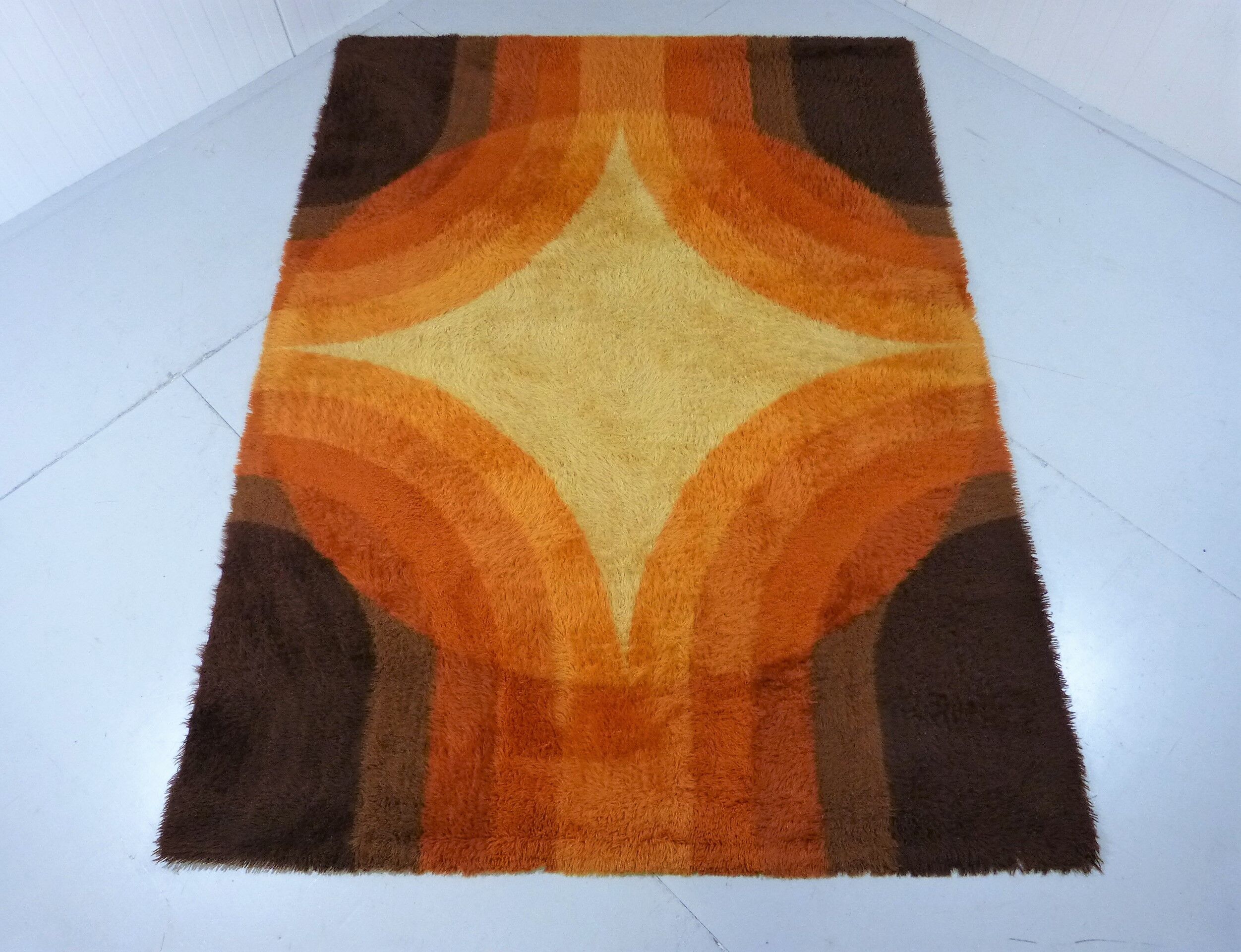 Colourful woolen carpet by Bergoss, Netherlands 1960's