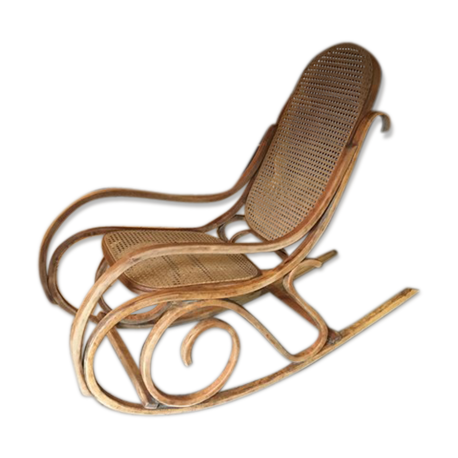 Rocking curved wooden flesh early 20th century