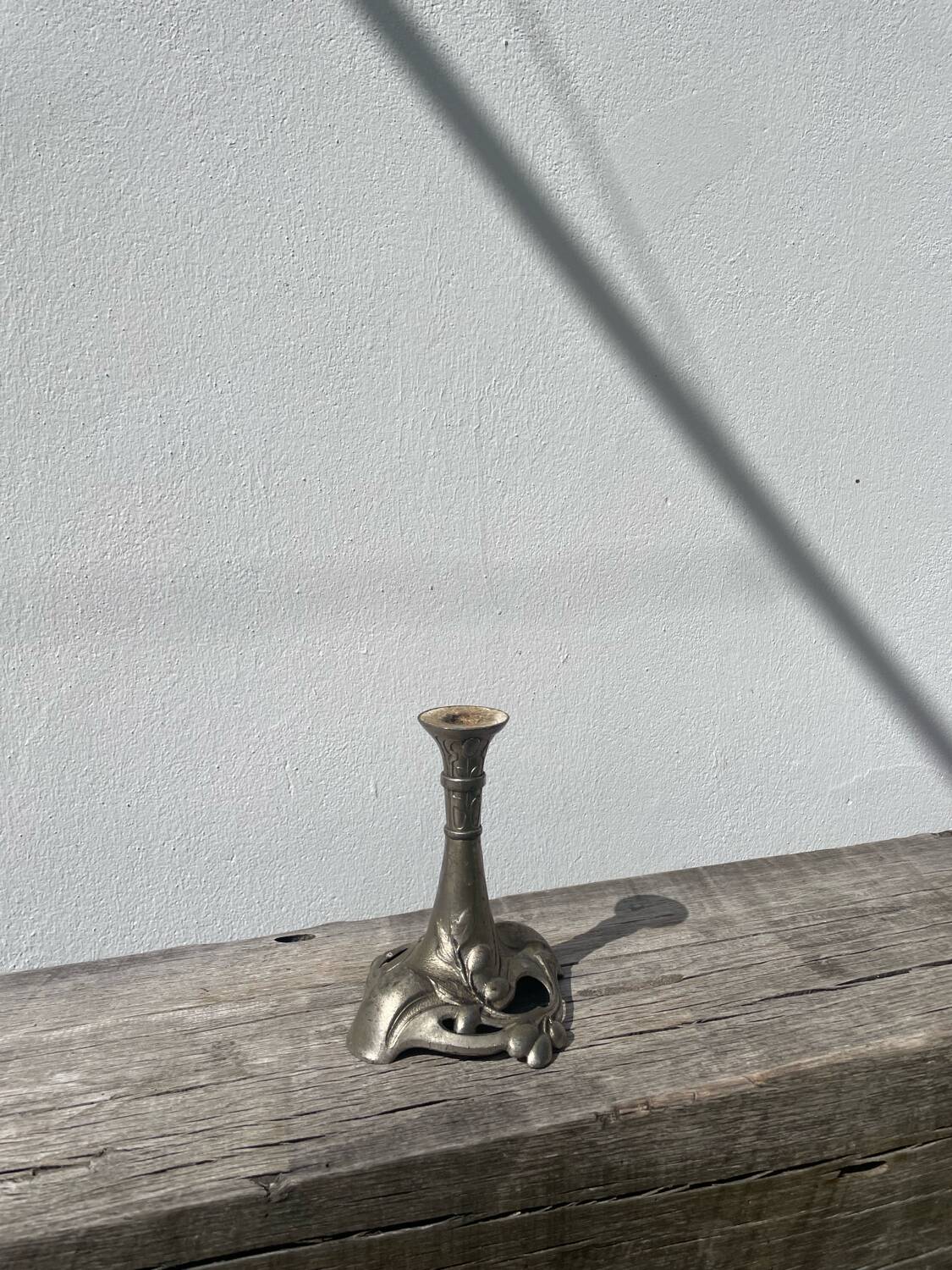Art Nouveau silver-plated candlestick