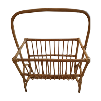 Rattan magazine holder