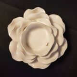 Duo de bougeoirs en céramique blanche