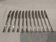 12 silver-plated dessert knives by Christofle Concorde, 19cm