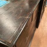 Teak officer's chest of drawers