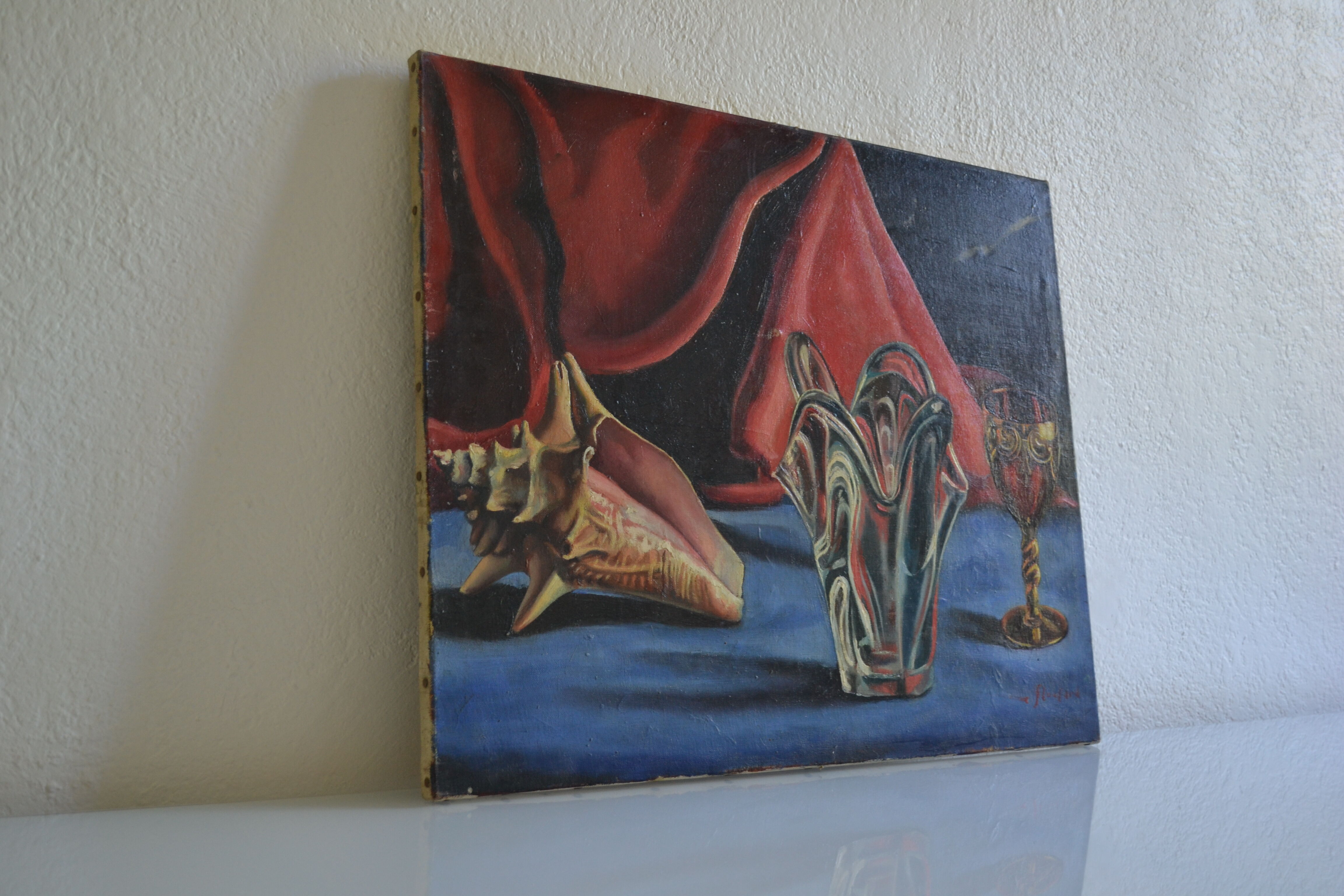 Charles floutard ( 1926 2006 ) still life with vase hst 61 x 50 cm