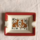 Paire de mini cendriers Hermès "leopards"