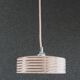 Old pendant light in pink clichy glass with silver threads, delivered with chrome socket