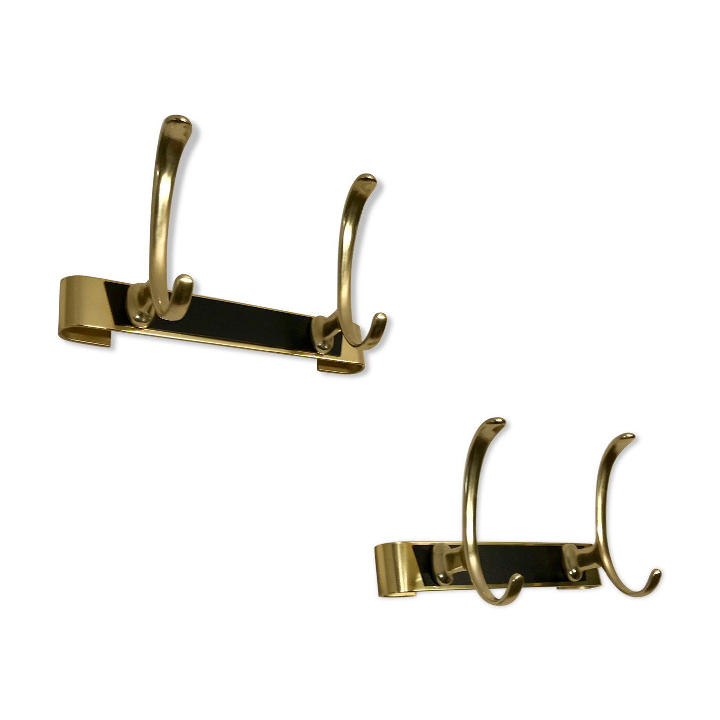 Pair of golden 60s patères