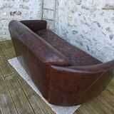 Leather club sofa