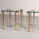 Peter Ghyczy high-gloss brass T24 side tables, 1970s (40x40x45)
