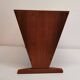Magazine rack in teak wood with sand-coloured canvas, Danish and from the 1970s.