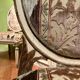 Chairs in Lacquer and Ikat Damask Upholstery, Set of 2