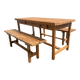 Table and benches by Pierre Begué