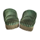 Pair of vintage toad armchairs 50s