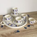 Set of six cups six saucers and a tray Villeroy and Boch Cadiz