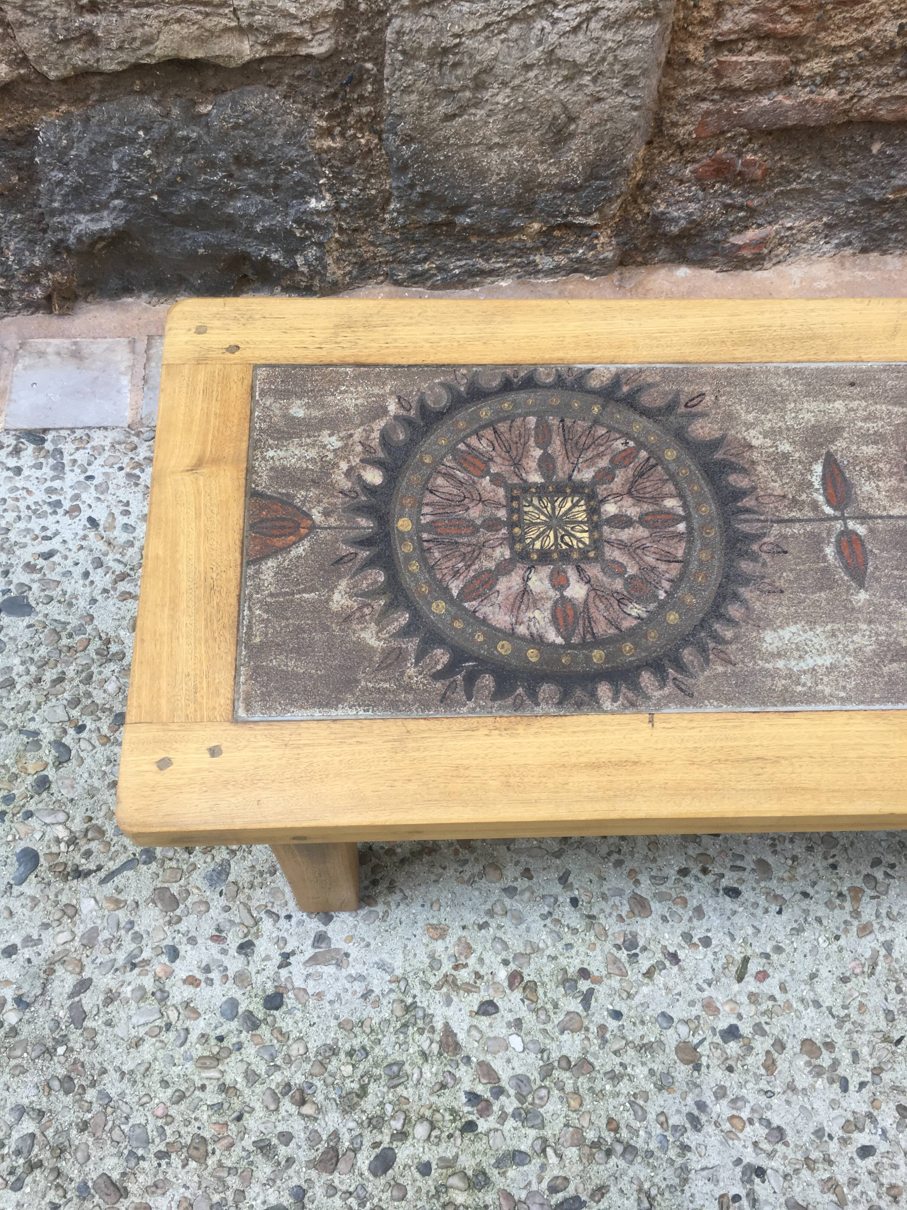 Ceramic coffee table by JG Picard Vallauris