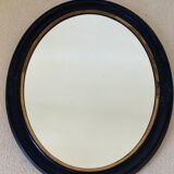Black oval mirror, 19th century