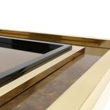 Miroir en laiton gravé  108x108cm
