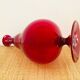 Large blown glass red carafe Blenko / Genie Bottle from the 1960s.