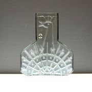 Mid-century Scandinavian modern art glass vase by Wiktor Berndt for Flygsfors, Sweden