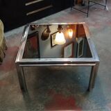 Glass and chrome coffee table