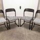 Lot of 4 Baumann chairs flat sled restored
