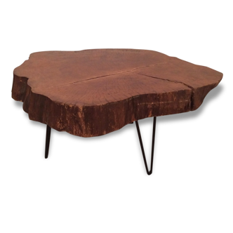 Table tronc d'arbre vintage