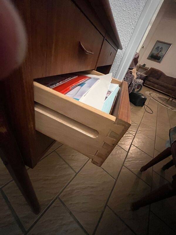 Bureau teck vintage