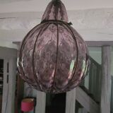 Blown glass ball chandelier