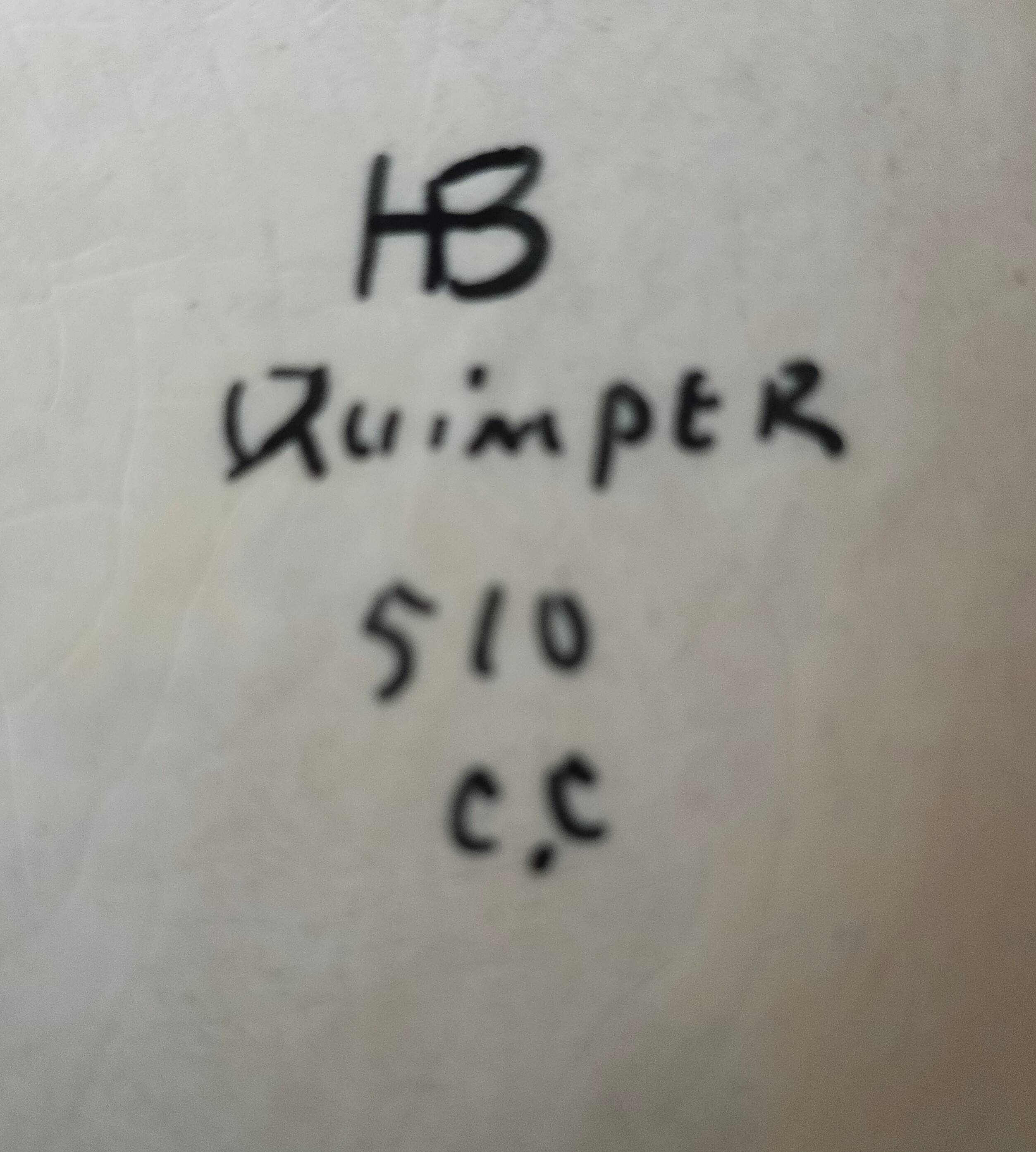 Quimper faience vase – HB Quimper – Model 510 decor C.C. – Circa 1955
