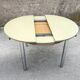 Extendable round table, gingham tile patterns late 1970 - Ø100