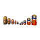 2 Russian dolls Matryoshka painted wood