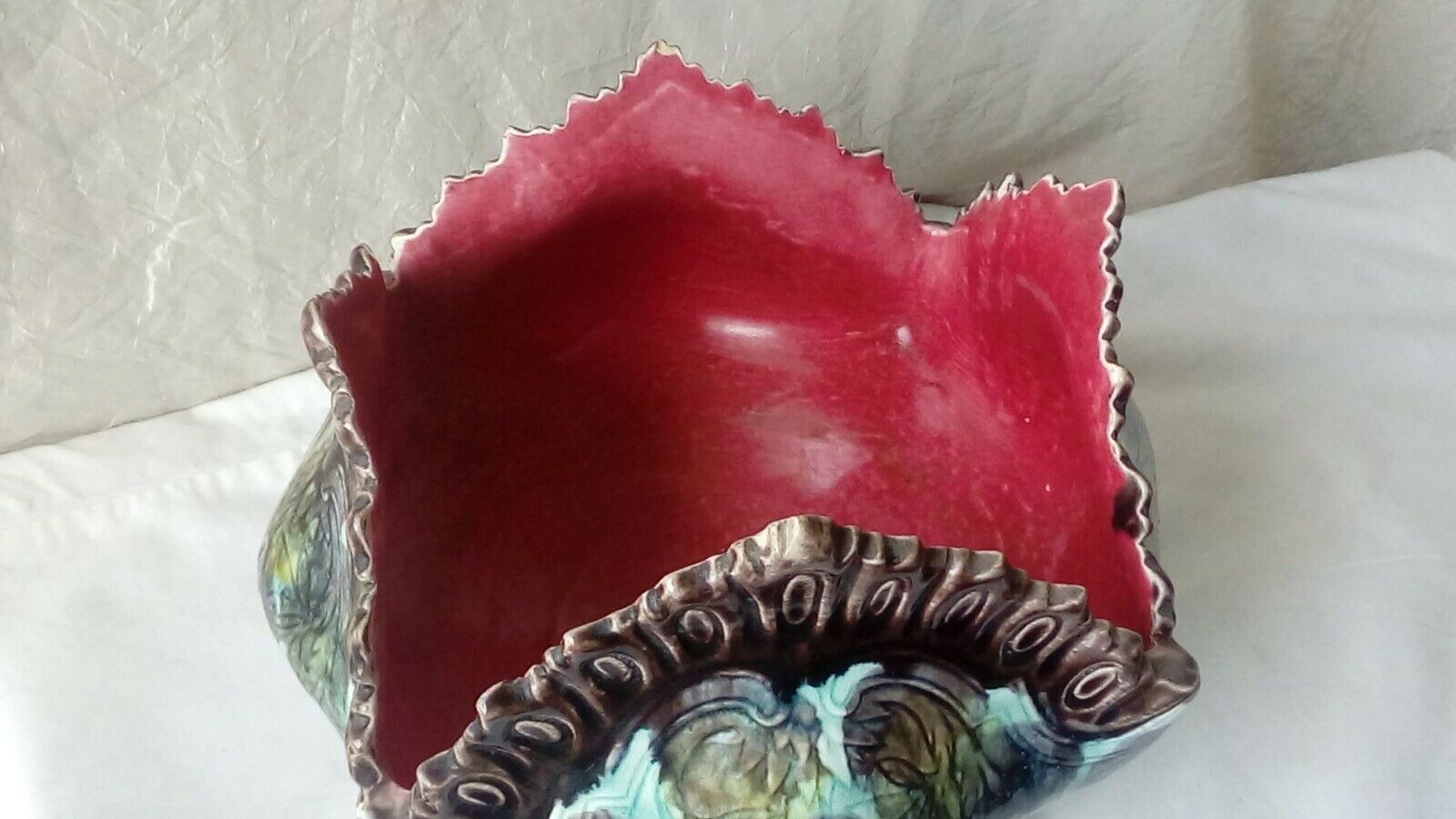 POT COVER IN SLURRY ART NOUVEAU ERA