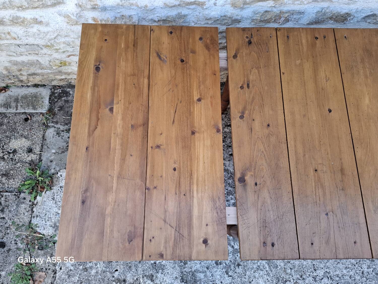 Extendable farmhouse table 285 x 86